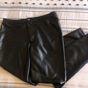 Faux leather pants